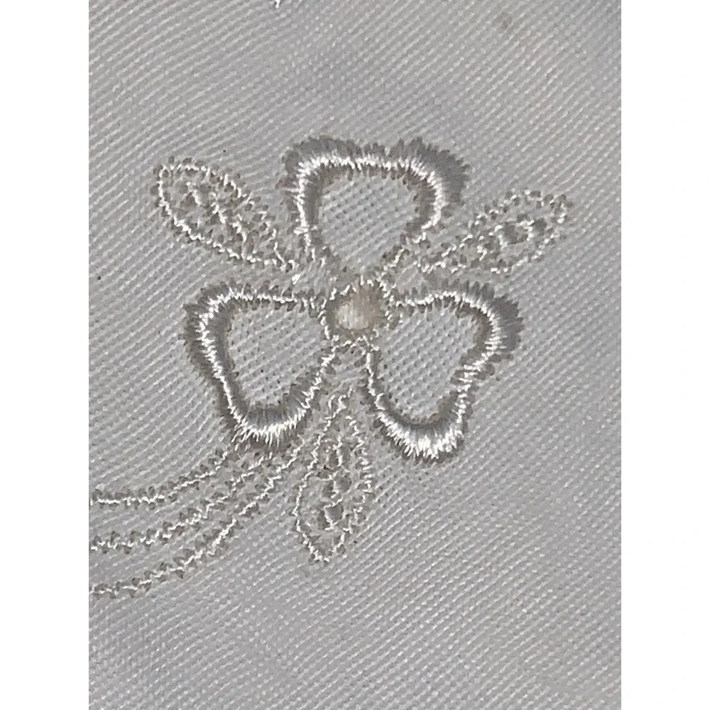 Vintage 1960s Ivory Nylon Opera Gloves Embroidered Floral Wedding Formal 13